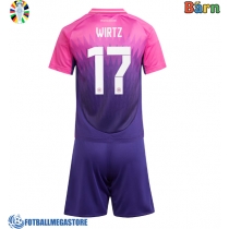 Fotballdrakt Barn Tyskland Florian Wirtz #17 Bortedraktsett EM 2024 Kortermet (+ Korte bukser)